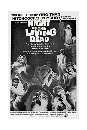 Night of the Living Dead Movie Poster Replica 13x19/" Photo Print